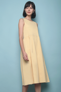 Cloe Basic Midi Dress Yellow