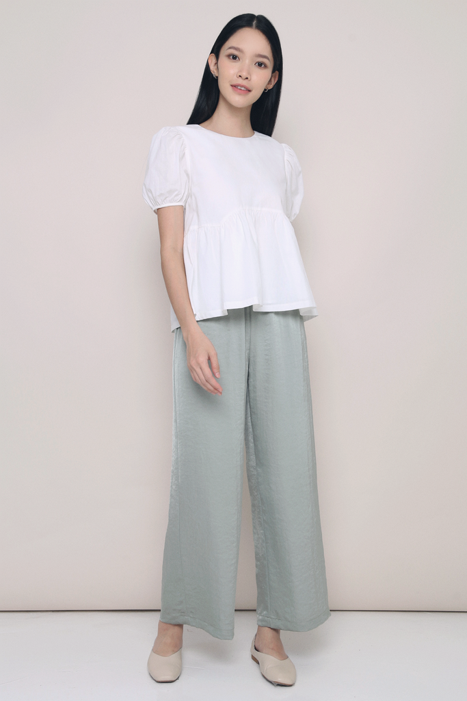 akiki babydoll blouse white ブラウス アキキ｜トップス