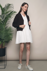 Ariel Shell Knit Cardigan Brown