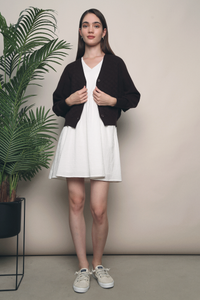 Ariel Shell Knit Cardigan Brown
