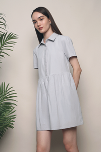 Gomez Babydoll Shirt Dress Blue