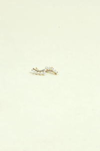 Dainty Pearl In A Row Earrings