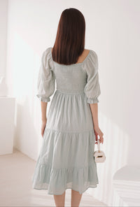 Dani Swiss Dot Midi Dress Mint