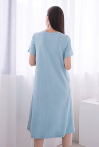 Tibury Flare Tee Maxi Dress Sky