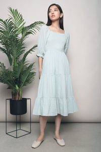 Dani Swiss Dot Midi Dress Mint