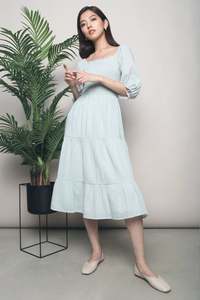 Dani Swiss Dot Midi Dress Mint