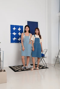 Freddy Denim Pinafore Dress Light Denim