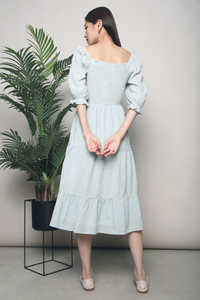 Dani Swiss Dot Midi Dress Mint