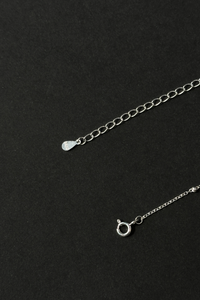 Ballerina Ribbon Necklace Silver