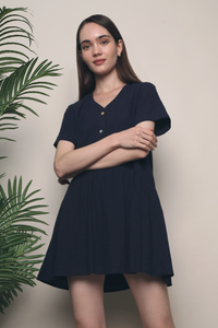 Jillyn Dropwaist Dress Navy