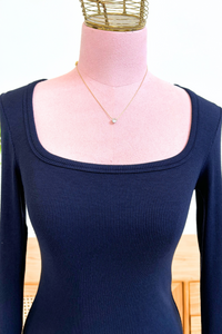 Frame Long Sleeves Top Navy