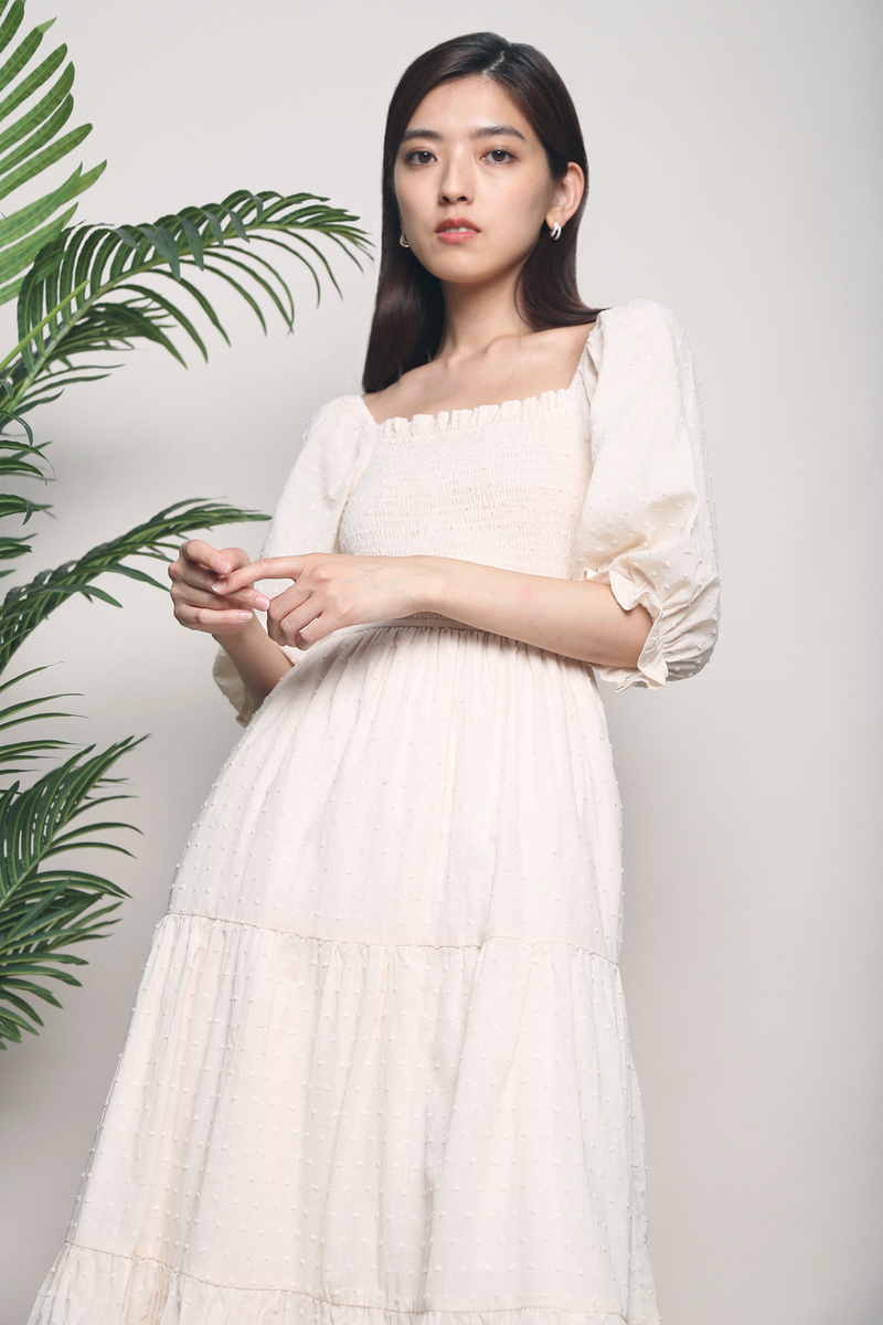 White lace long sleeve 2025 midi dress