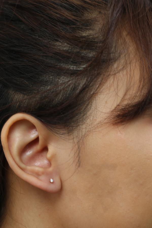 Circle Diamond Stud Earrings