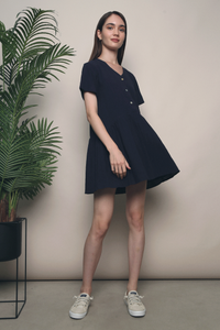 Jillyn Dropwaist Dress Navy