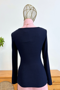 Frame Long Sleeves Top Navy