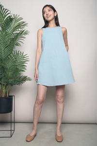 Ellery Textured Shift Dress Teal