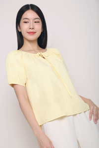 Heirloom Puffed Sleeves Blouse Vanilla Yellow