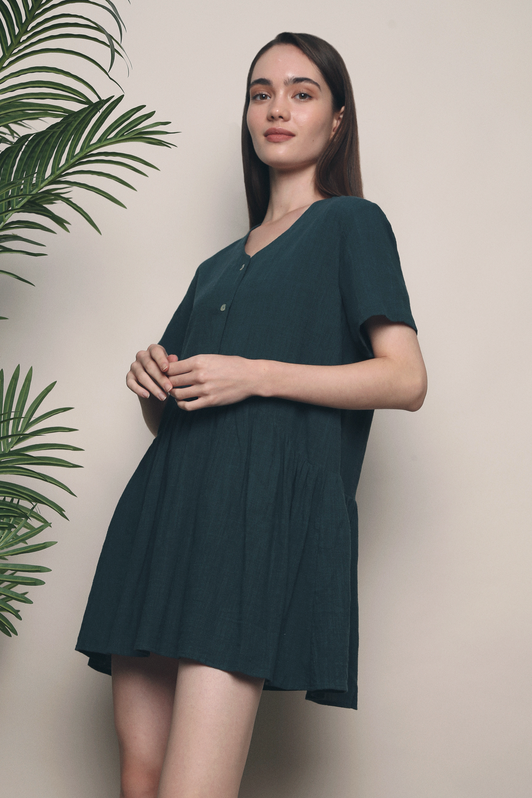 Jillyn Dropwaist Dress Emerald