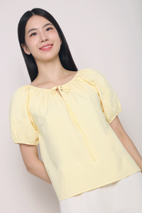 Heirloom Puffed Sleeves Blouse Vanilla Yellow