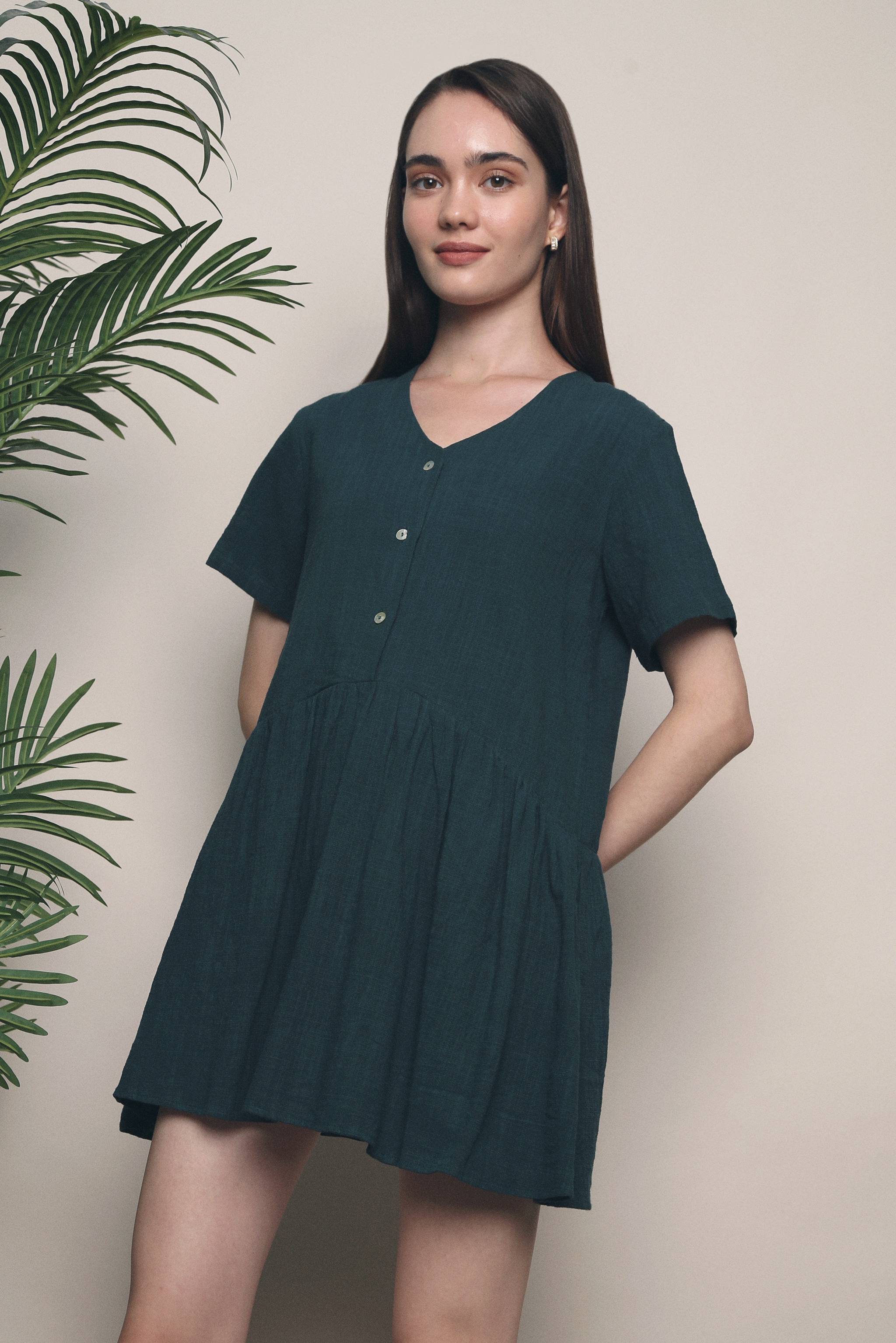 Jillyn Dropwaist Dress Emerald