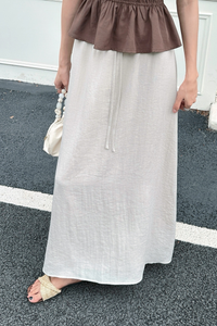 AM to PM Linen Midi Skirt Malt (Restock)