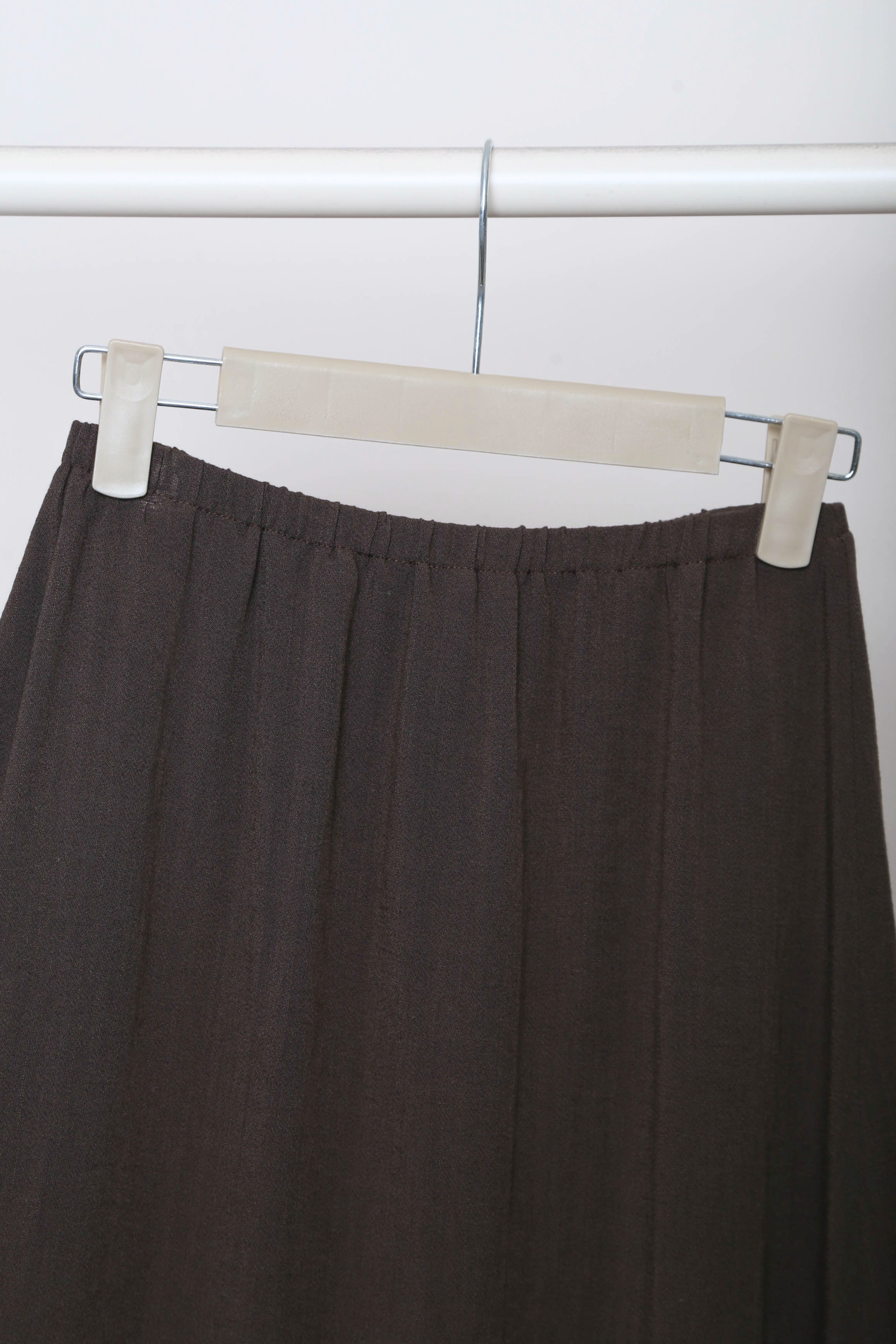 AM to PM Linen Midi Skirt Brown (Backorder)