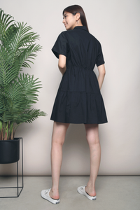 Alexius Tier Shirt Dress Black