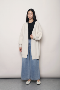 Alpine Longline Knit Cardigan Malt