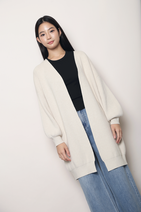 Alpine Longline Knit Cardigan Malt