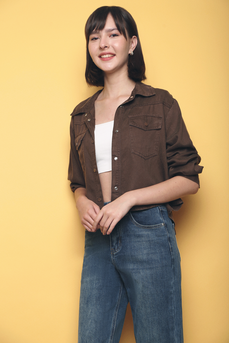 Angelo Pocket Shirt Brown