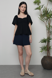 Ava Lou Sweetheart Top Black