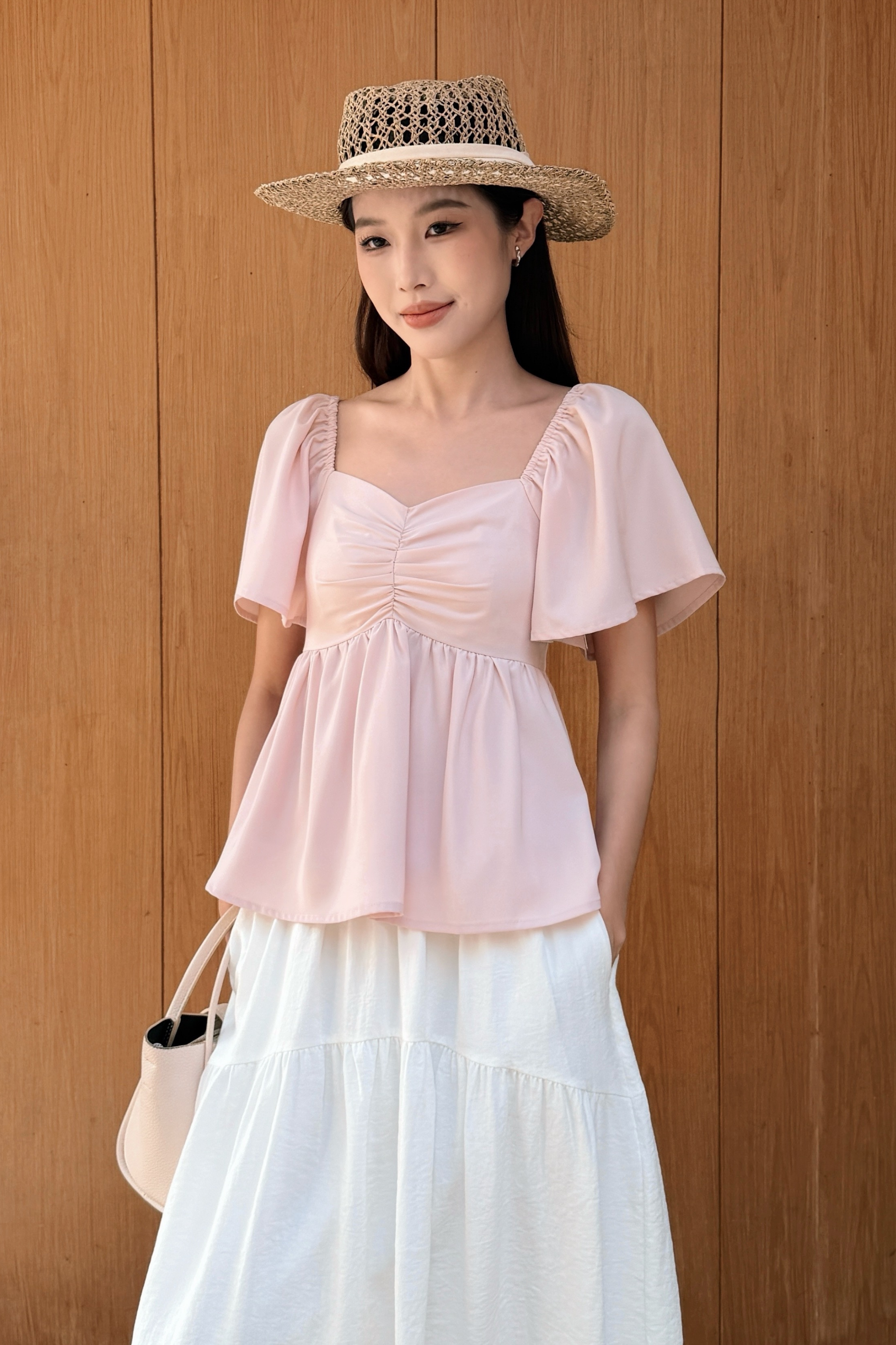 Ava Lou Sweetheart Top Blush