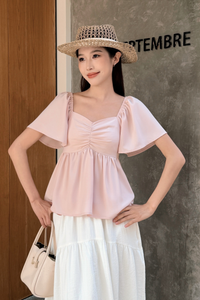 Ava Lou Sweetheart Top Blush