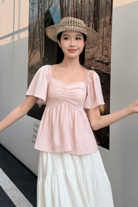 Ava Lou Sweetheart Top Blush