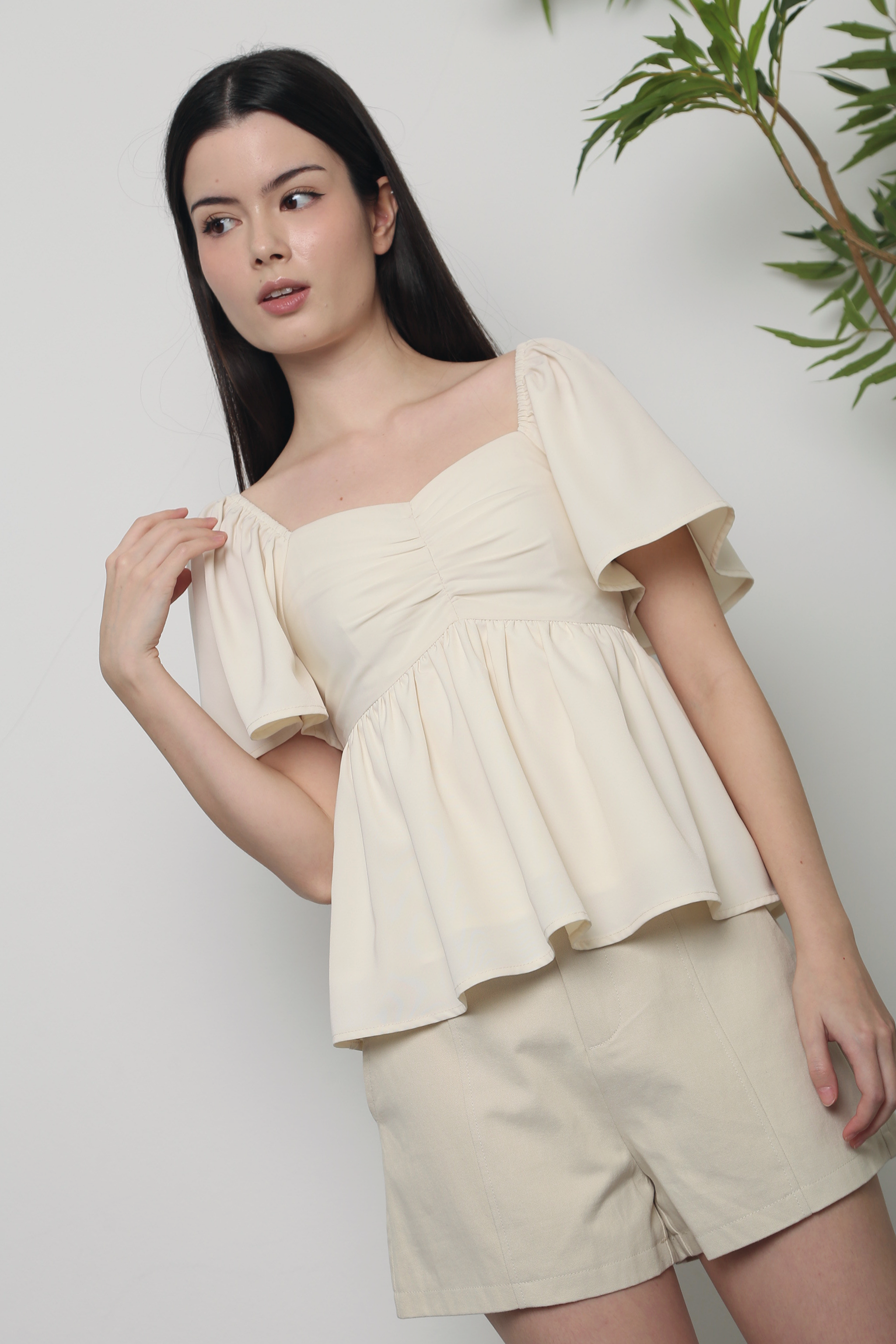 Ava Lou Sweetheart Top Ivory