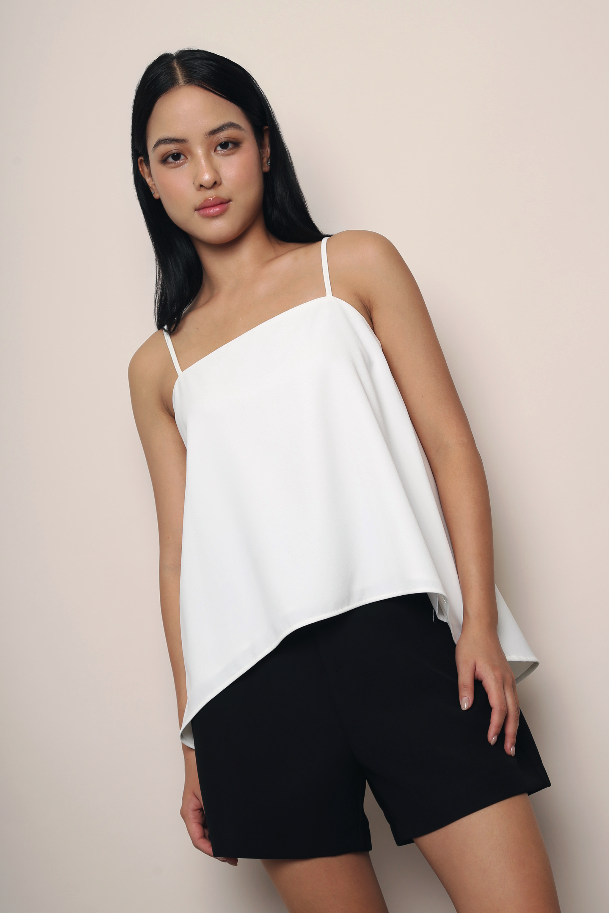 Aveline Strappy Drop Back Top White