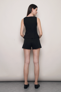 Avenue Peplum Shift Blouse Black