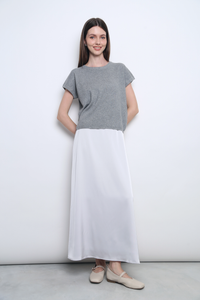 Bare Form Knit Blouse Heather Grey (Restock)