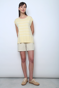 Boardwalk Cotton Denim Jorts Eggshell