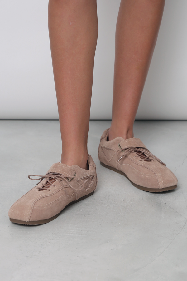 Ballet Core Lace Sneakers Mauve Rose