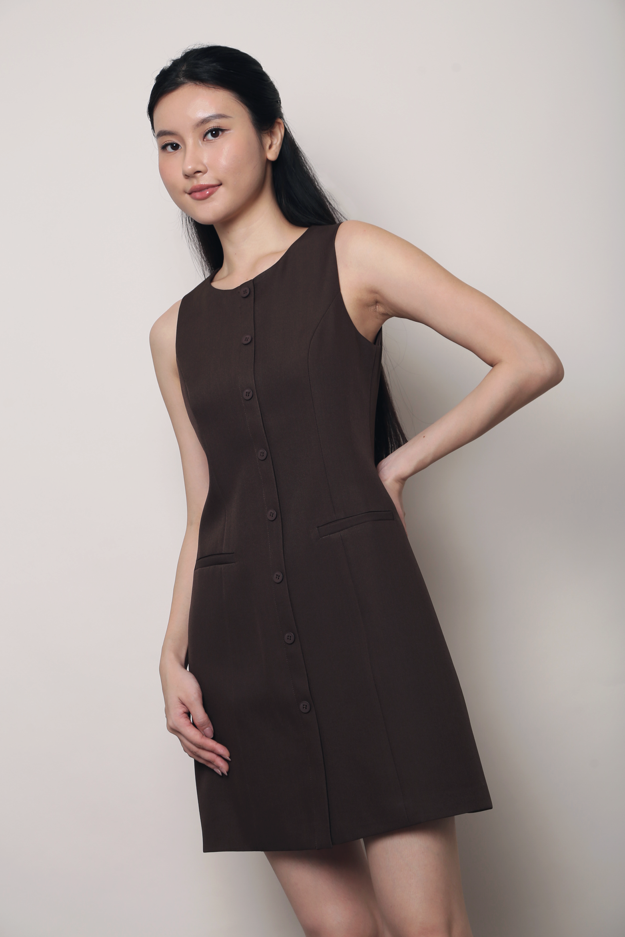 Balmoral Shift Dress Brown