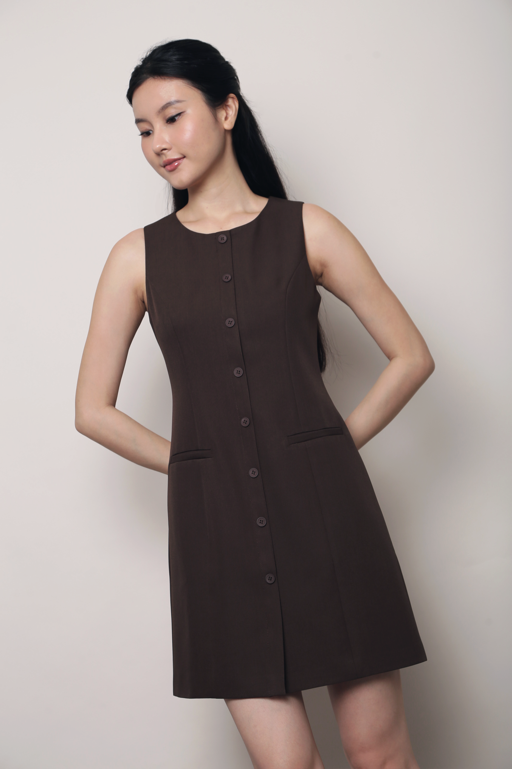Balmoral Shift Dress Brown