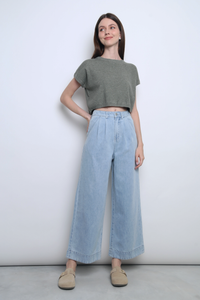 Bambam Cropped Knit Olive