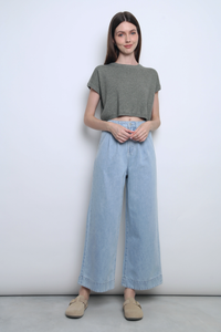 Bambam Cropped Knit Olive