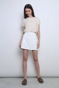 Bambam Cropped Knit Ecru