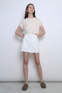 Bambam Cropped Knit Ecru