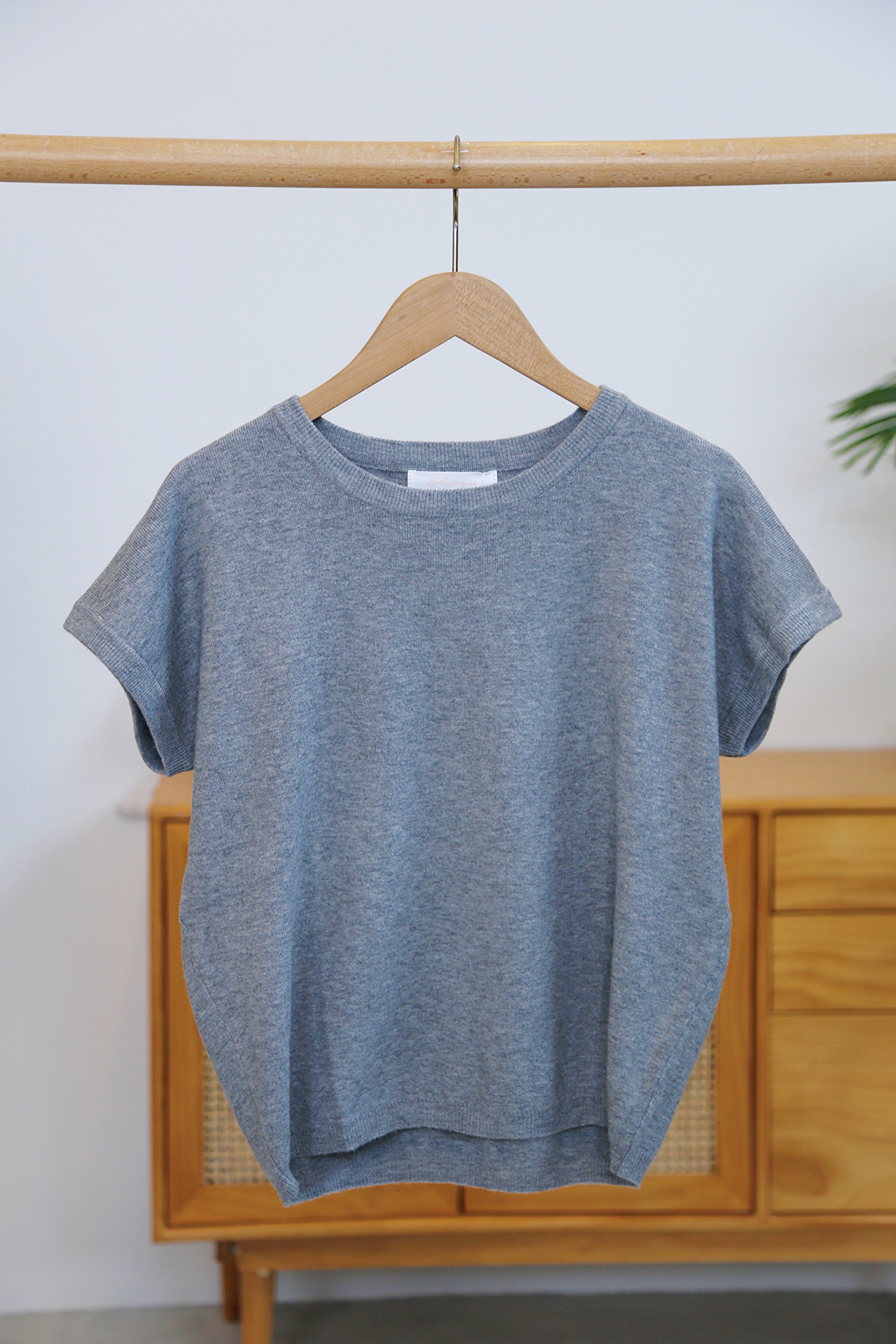 Bare Form Knit Blouse Heather Grey (Backorder)
