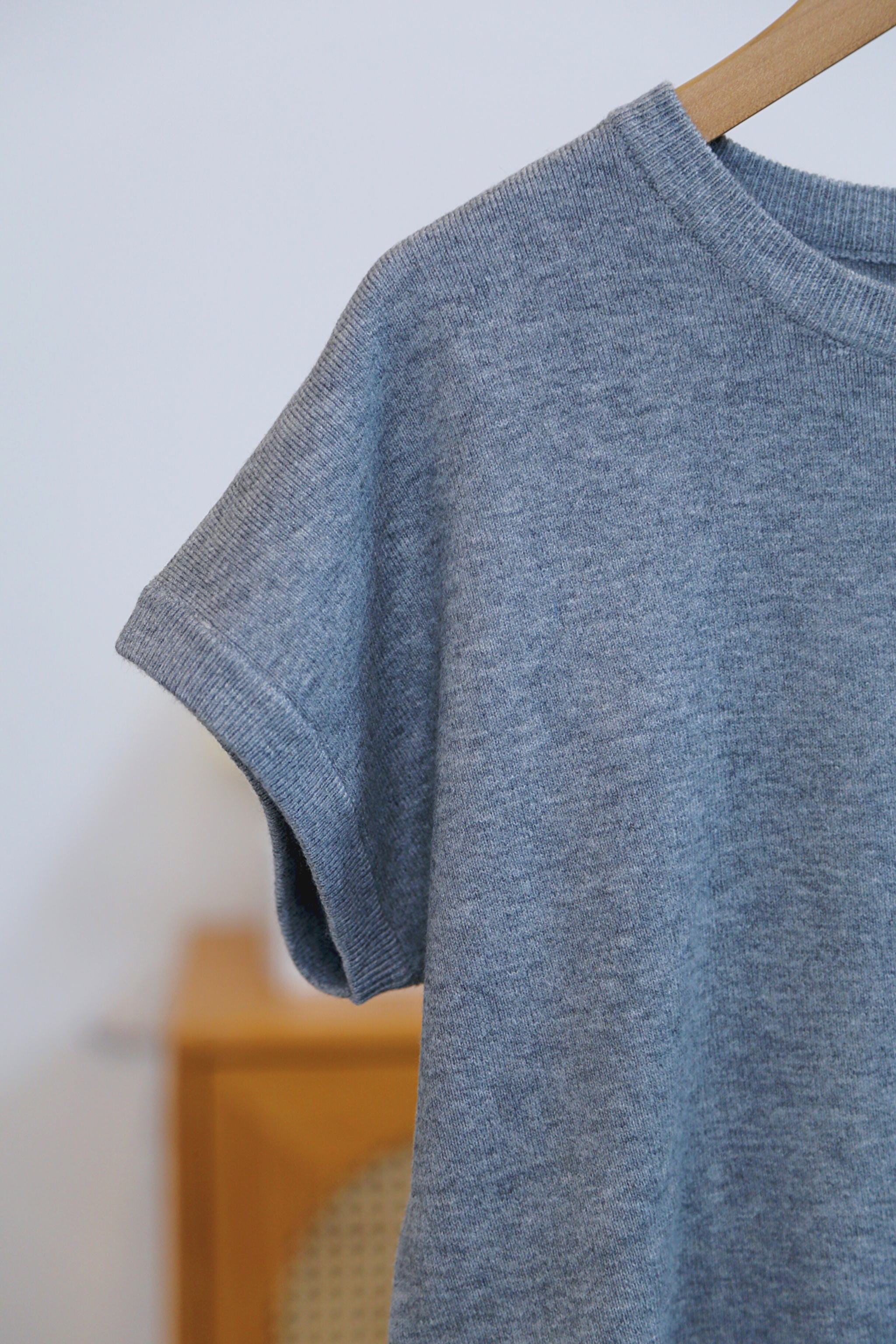 Bare Form Knit Blouse Heather Grey (Backorder)