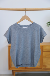 Bare Form Knit Blouse Heather Grey (Backorder)