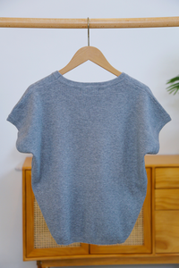 Bare Form Knit Blouse Heather Grey (Backorder)